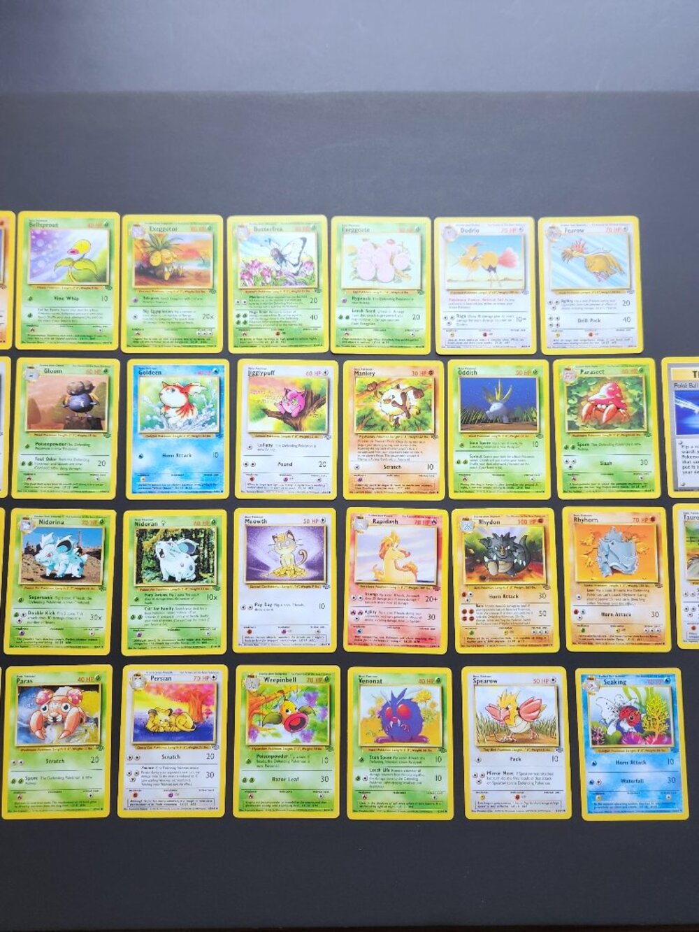 Pokemon Jungle Set Card Lot 30 Pcs Non Holo Rare Uncommons Commons WOTC 1999 LP